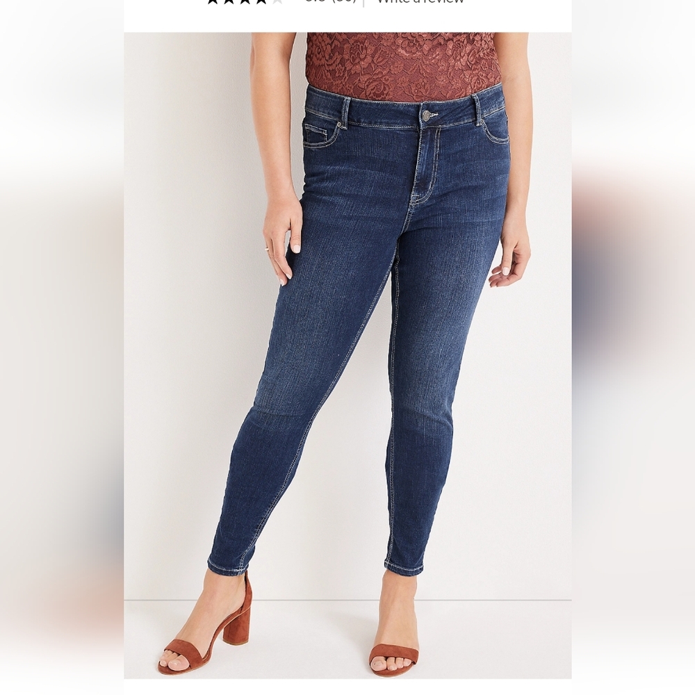 16W short skinny mid-fit Maurices jeans